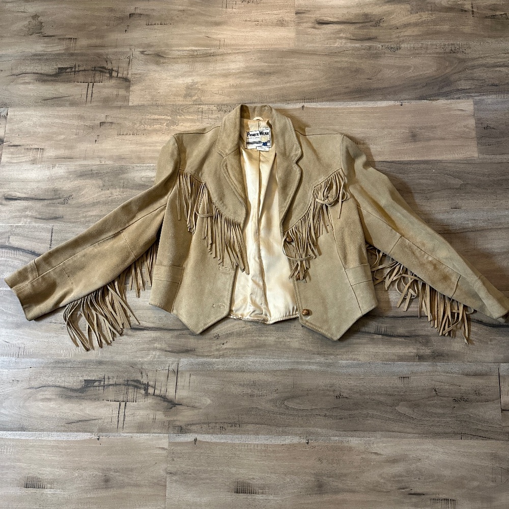 Vintage Western suede Fringe Jacket